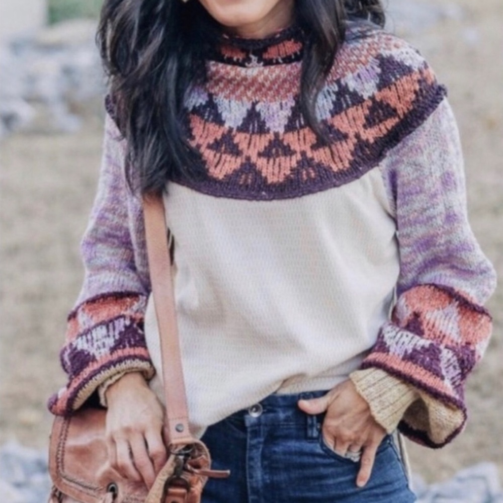 ***SOLD!**NWT Free People Swit the Small Stuff pullover M - Picture 2 of 12